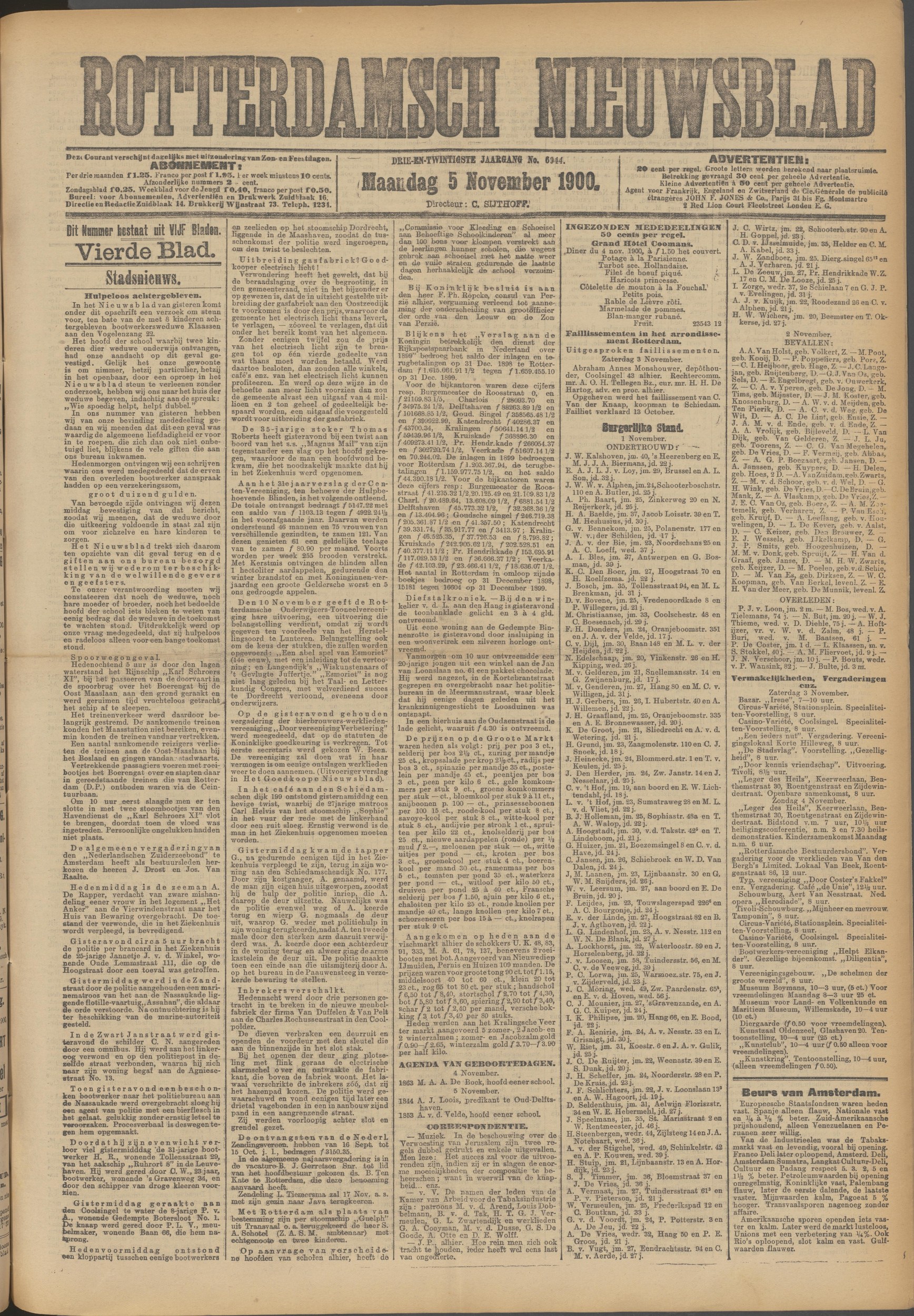 Rotterdamsch nieuwsblad, 1900/11/05 00:00:00, pagina None (full page)