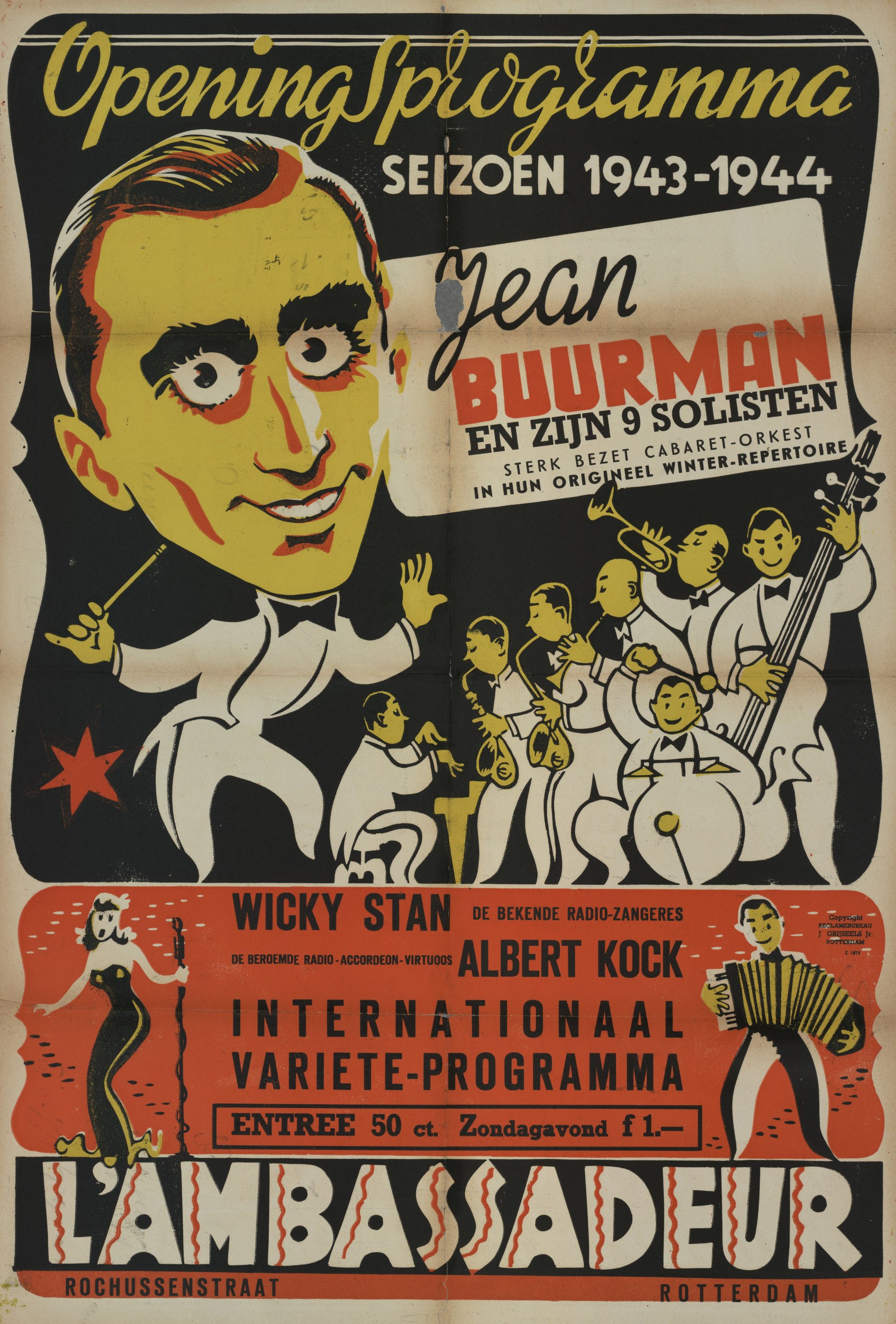 L'Ambassadeur opening-season poster, 1943-1944