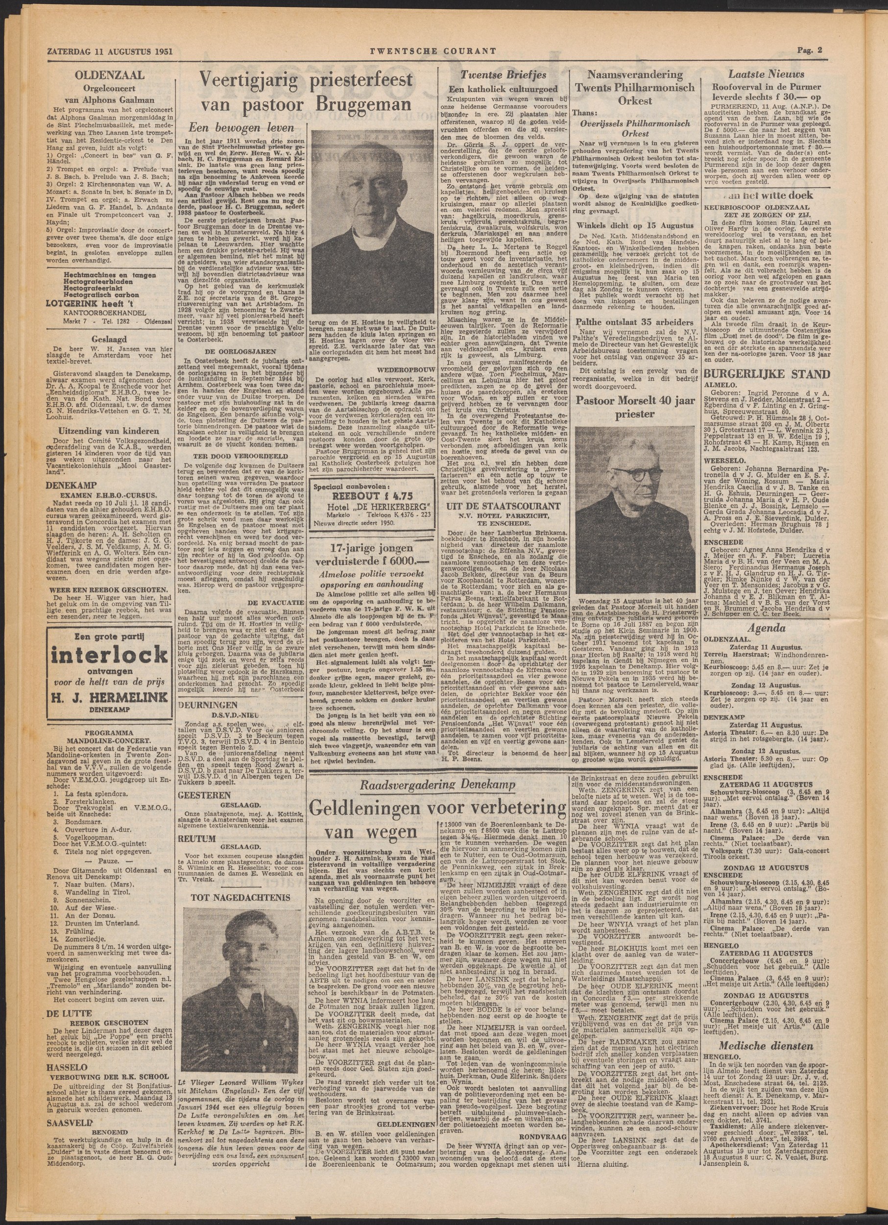 Twentsche Courant, 11 augustus 1951 (full page)