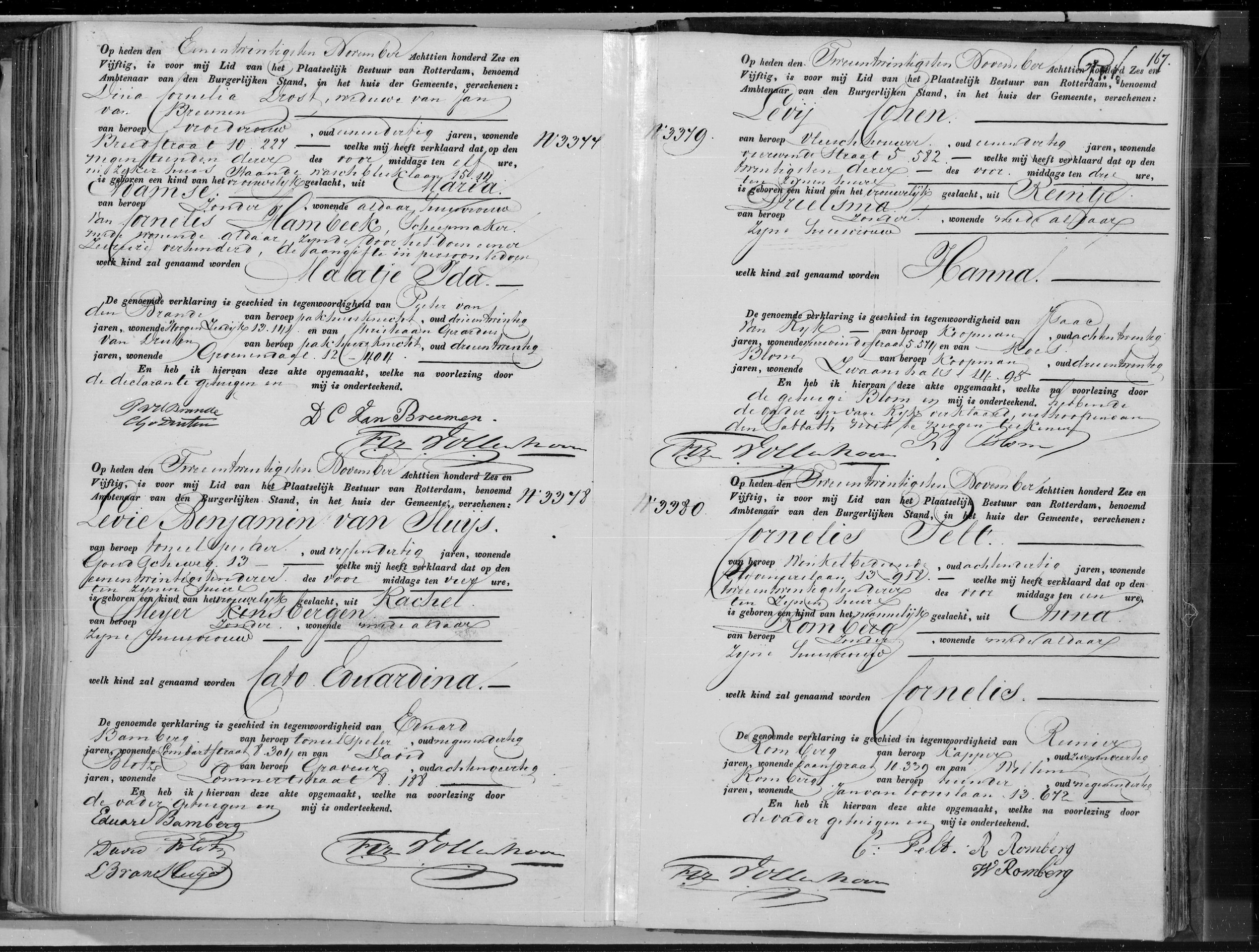 Open Archieven — geboorteakte Cornelis Pelt, Rotterdam 22 Nov 1856 (akte 3380)
