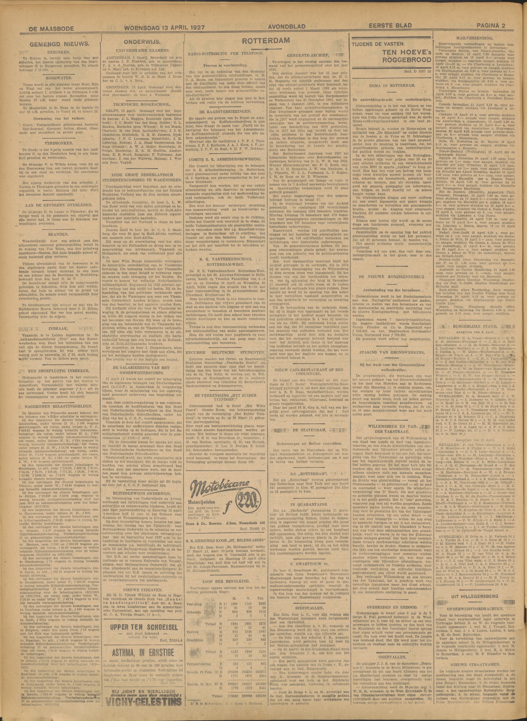De Maasbode » 13 apr 1927 - Art. 11