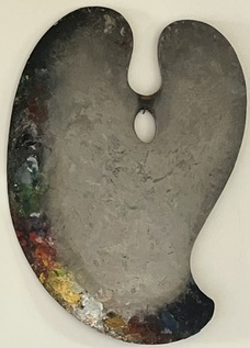 van Duffelen paintings and the painter's palette (a living person, private) (crop 1/3)