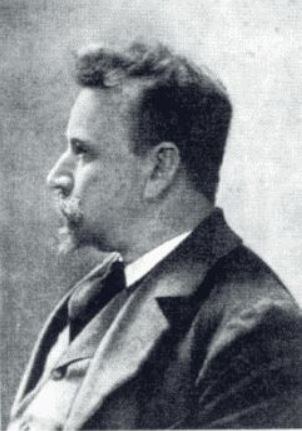 Simon Miedema (1860-1934) - portrait + 1930 workshop photo (Wikimedia Commons)