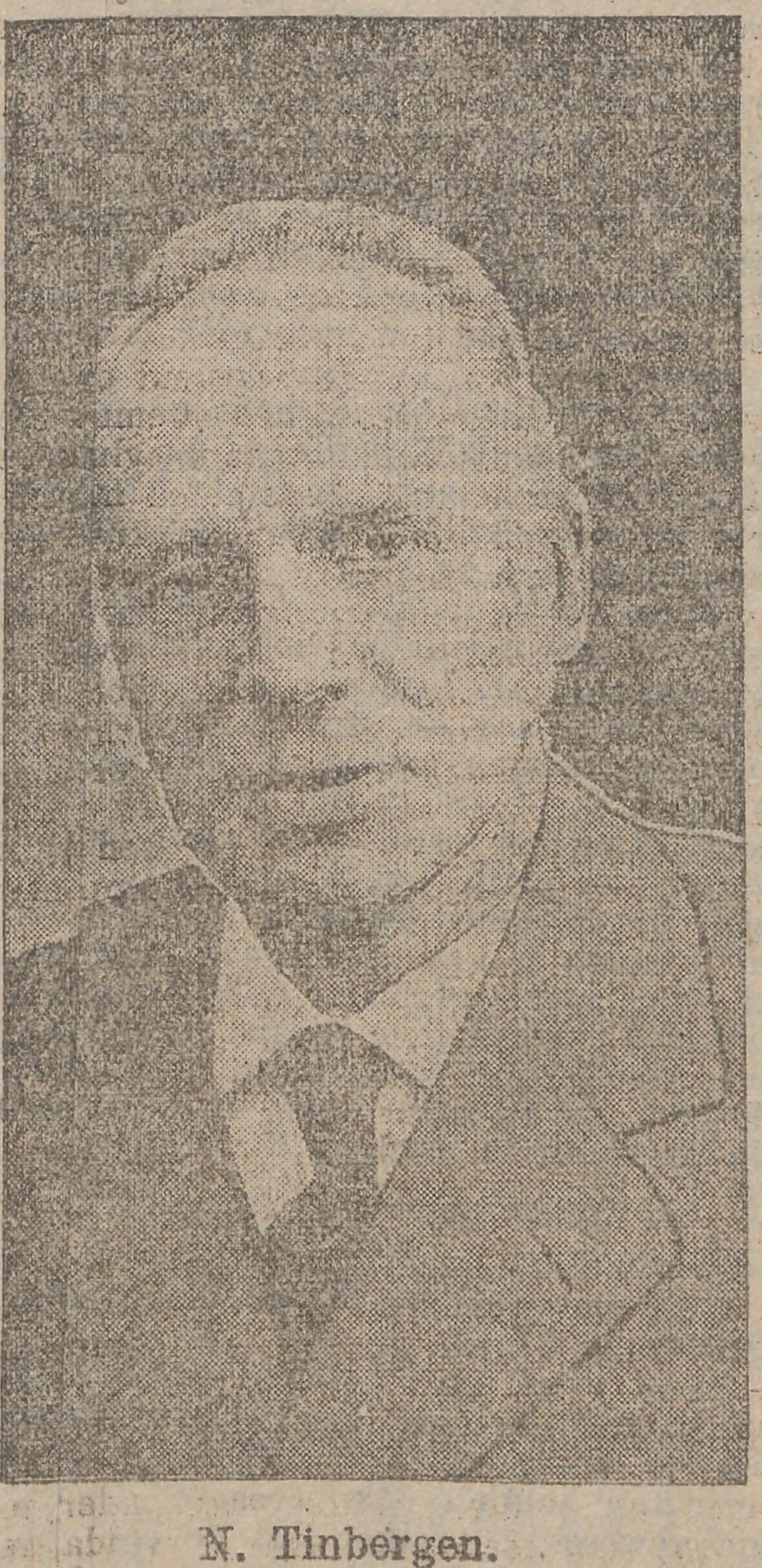 Architect Nicolaas Tinbergen — jubilee portrait ('N. Tinbergen.'), 1913