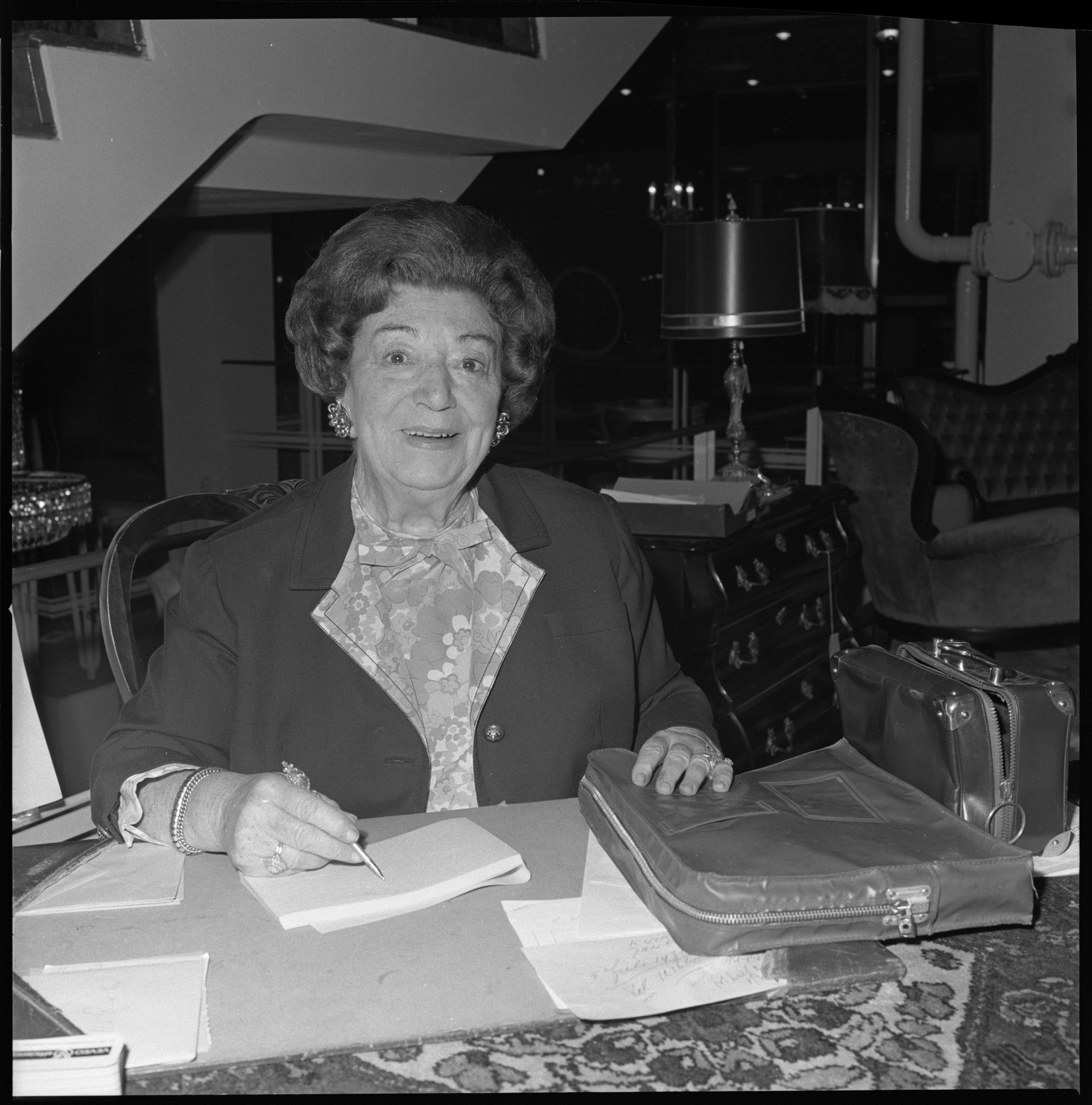 Mevrouw J. M. van Reeuwijk-van Walsum, directrice of the Piet van Reeuwijk furniture firm (1971)