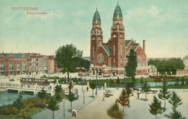 Koninginnekerk, Boezemsingel Rotterdam - exterior photo c.1910 (public domain)