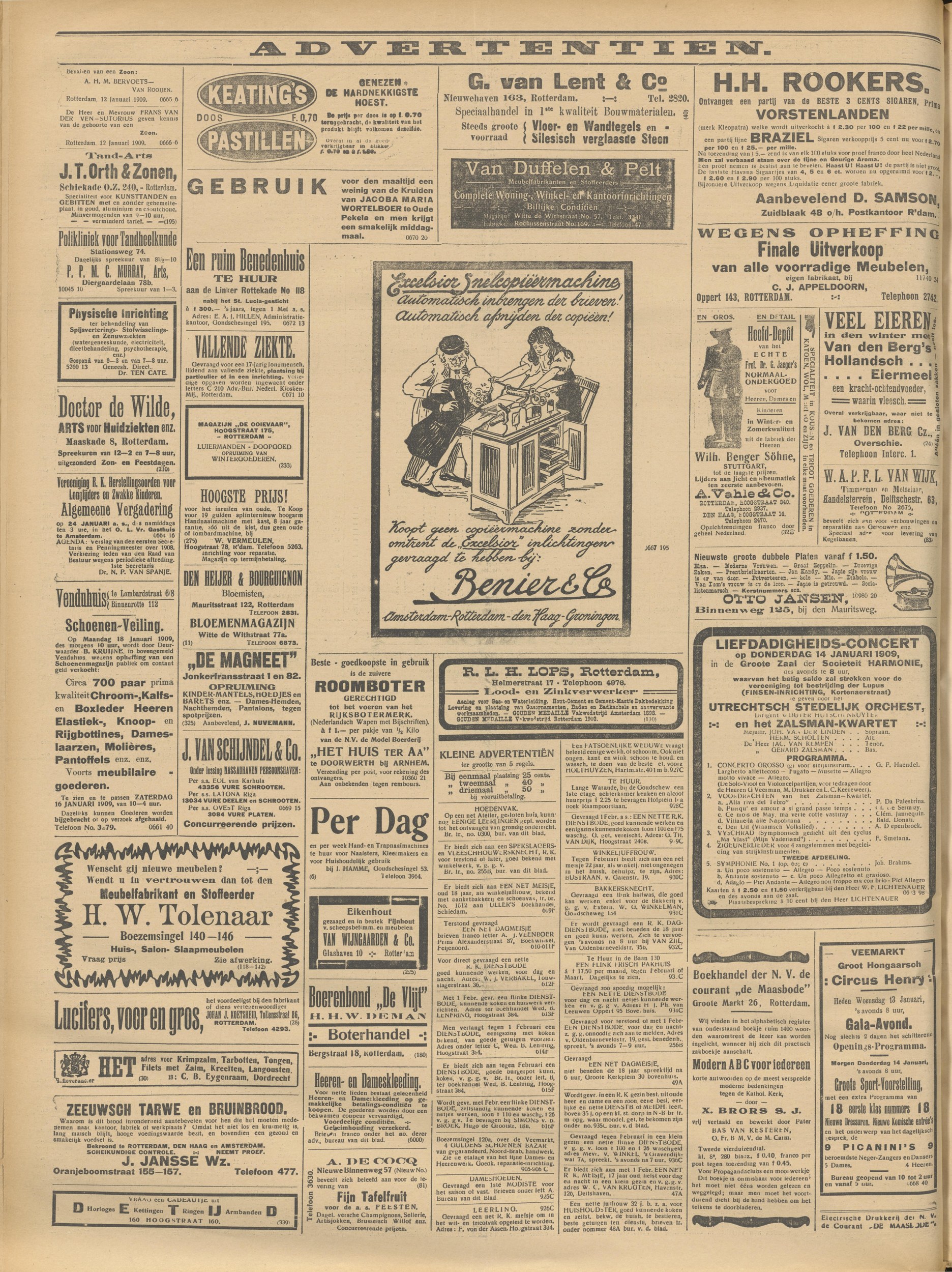 De Maasbode, 13 januari 1909, pagina 4 (full page)