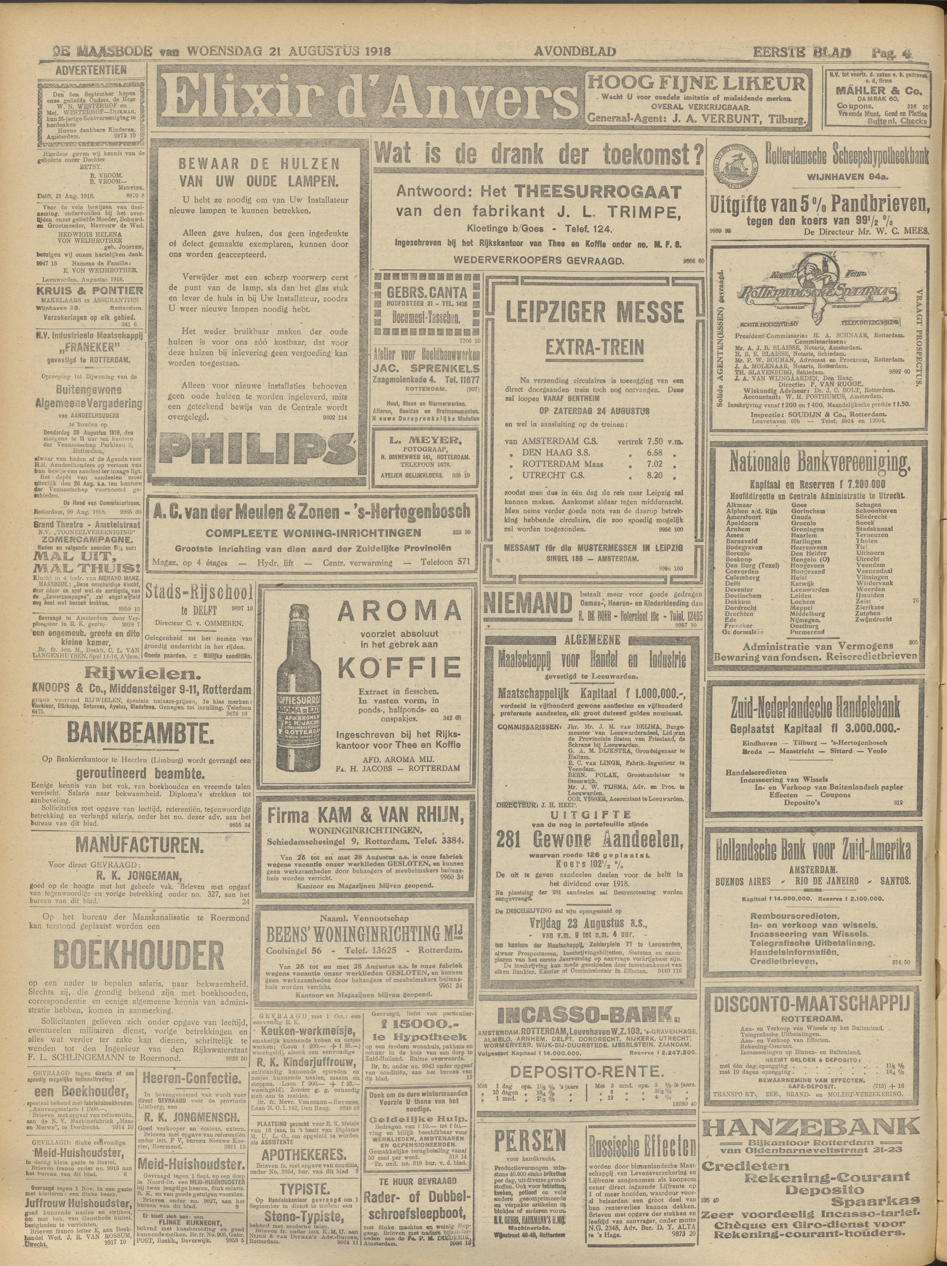 De Maasbode, 1918/08/21 00:00:00, pagina None (full page)