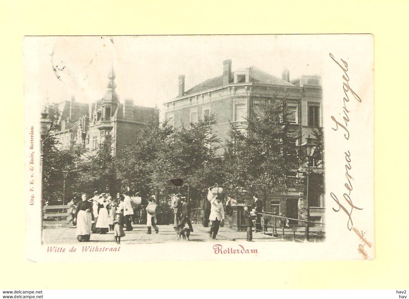 Witte de Withstraat - Rotterdam (b/w picture postcard, c.1901)