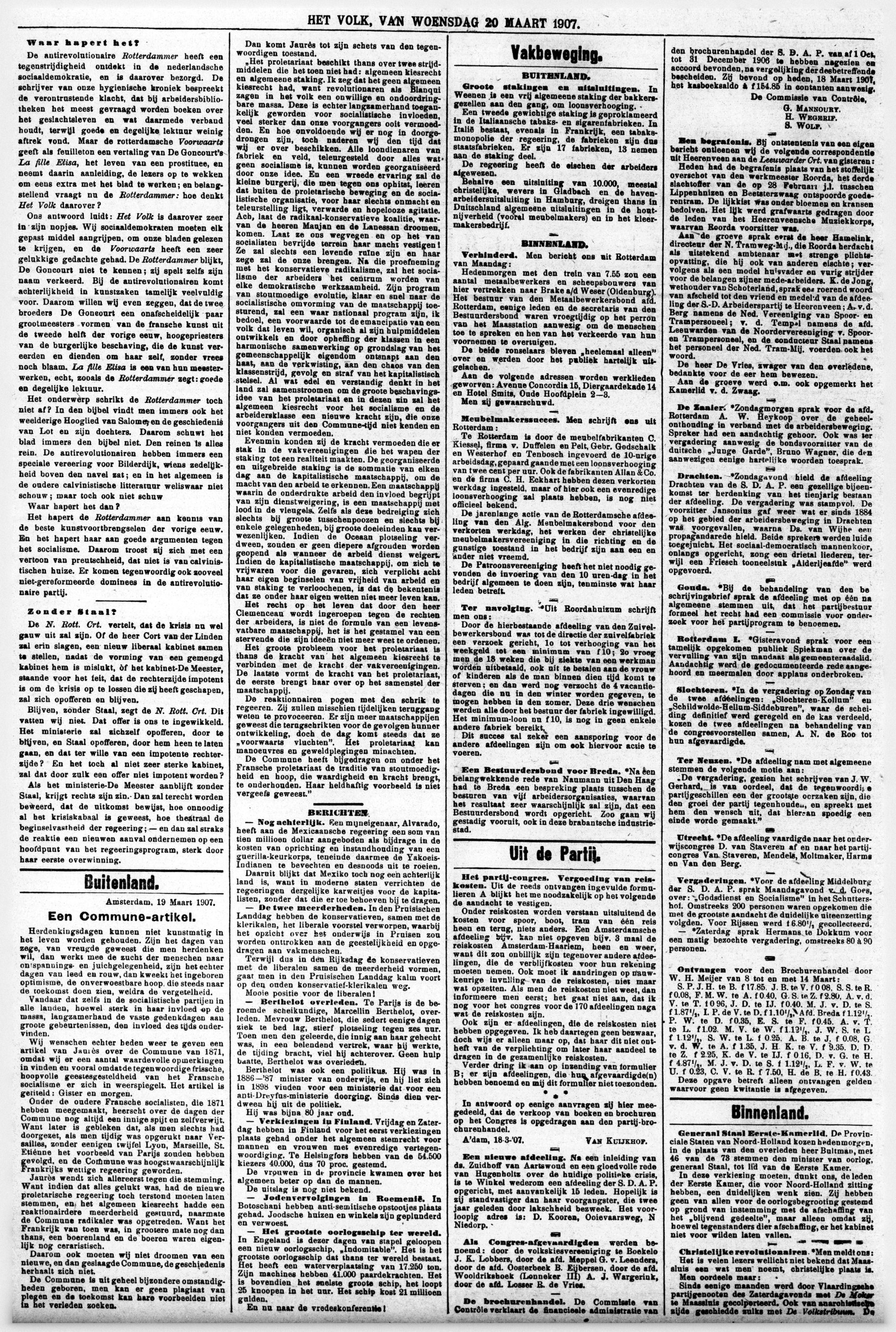 Het Volk (SDAP), 1907-03-20 (full page)