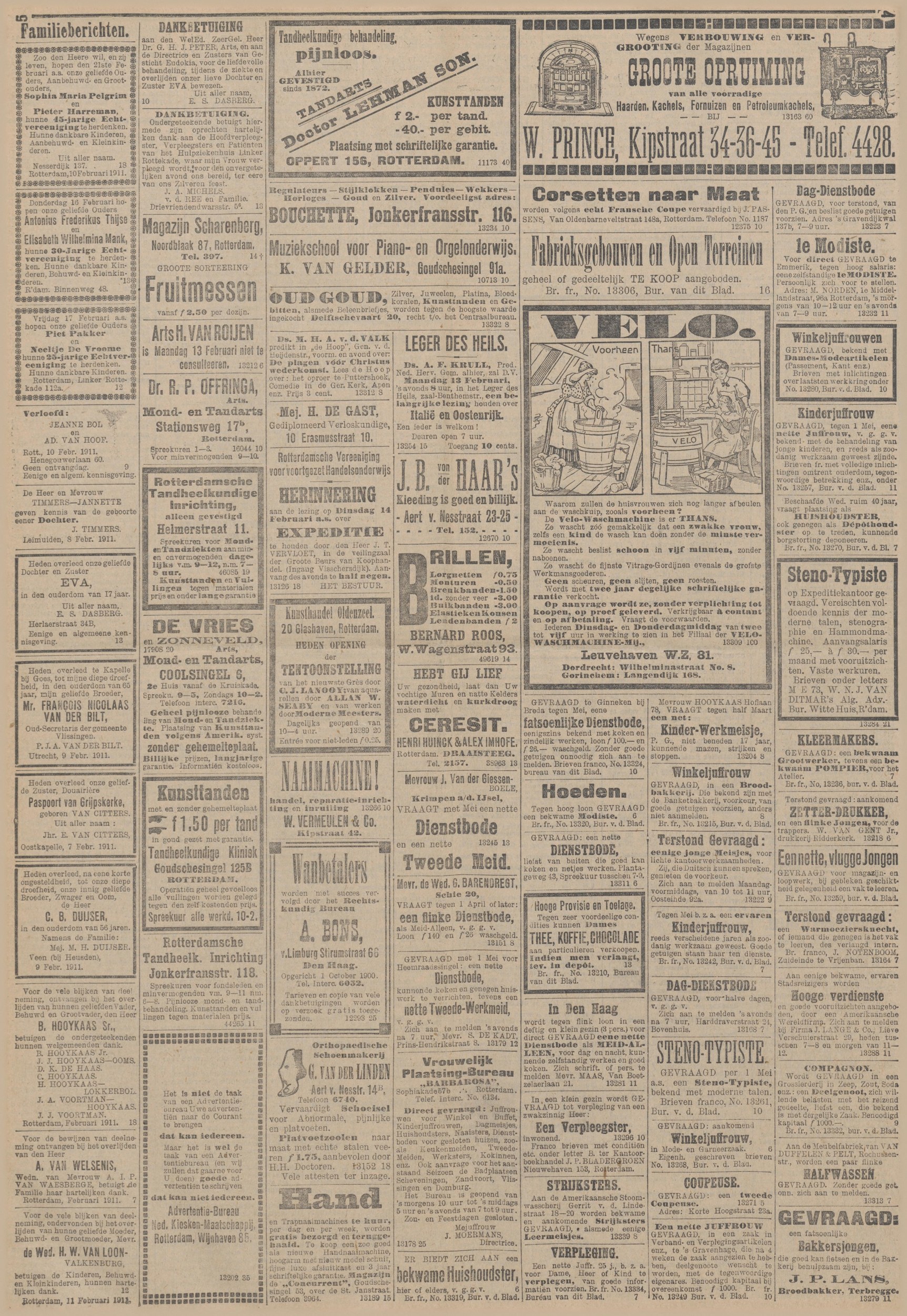Rotterdamsch Nieuwsblad, 1911-02-13 (full page)