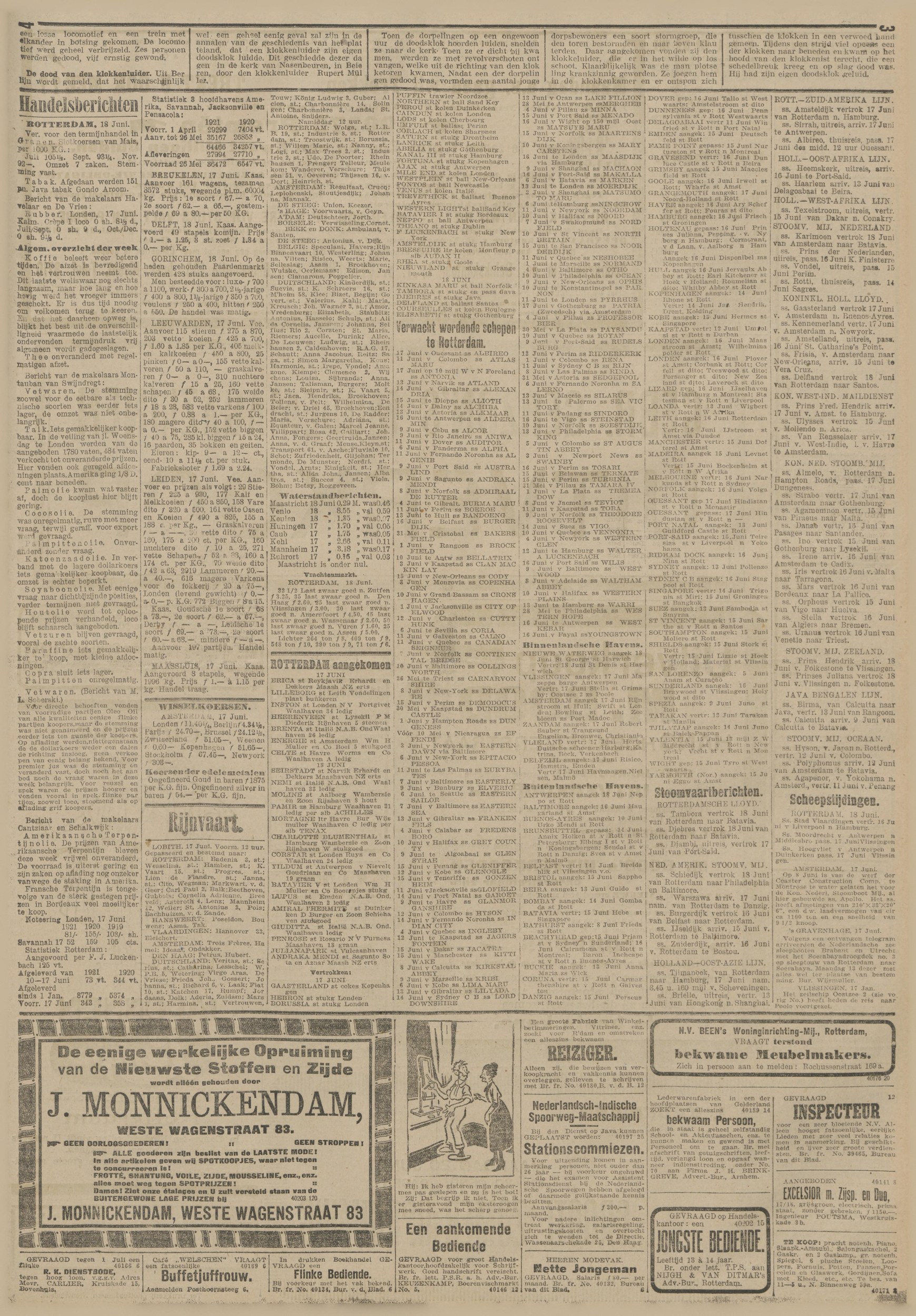 Rotterdamsch Nieuwsblad, 1921-06-18 (full page)